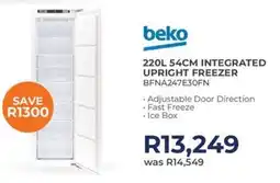 Kloppers Beko integrated upright freezer offer