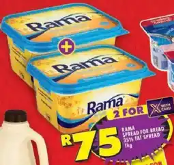 Shoprite Rama spread for bread 35% fat spread offer
