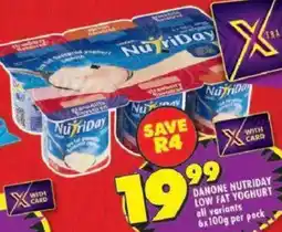 Shoprite Danone nutriday low fat yoghurt offer