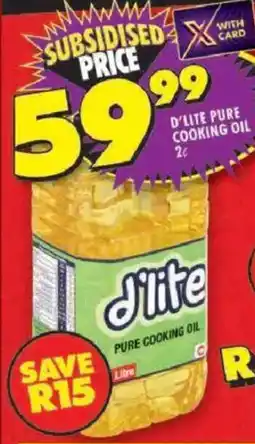 Shoprite D'lite pure cooking oil offer