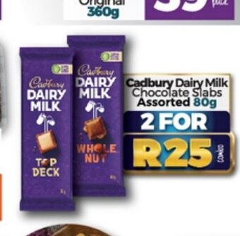 Take 'n Pay Cadbury Dairy Milk Chocolate Slabs Assorted 80g offer