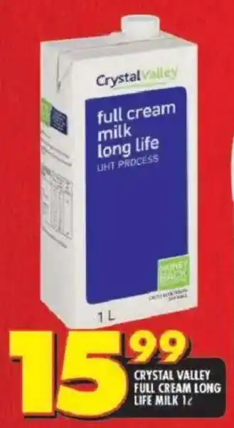 Shoprite Crystal valley full cream long life milk offer