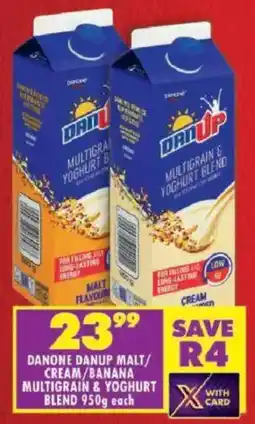 Shoprite Danone danup malt/ cream/ banana multigrain & yoghurt blend offer