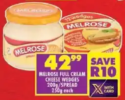 Shoprite Melrose full cream cheese wedges/ spread offer