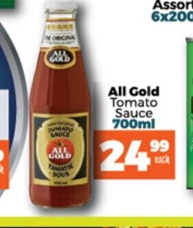 Take 'n Pay All Gold Tomato Sauce 700ml offer