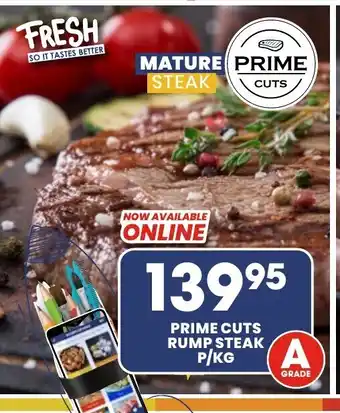 Econo Foods Prime Cuts Rump Steak per kg offer
