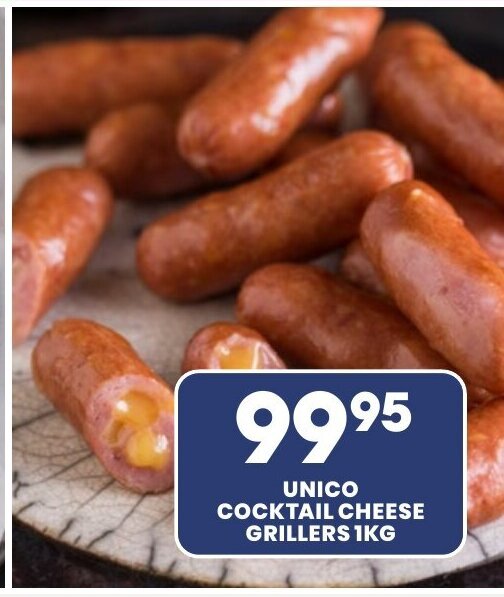 Unico Cocktail Cheese Grillers 1kg offer at Econo Foods