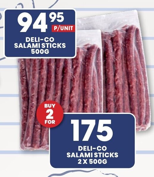 DeliCo Salami Sticks 500g offer at Econo Foods