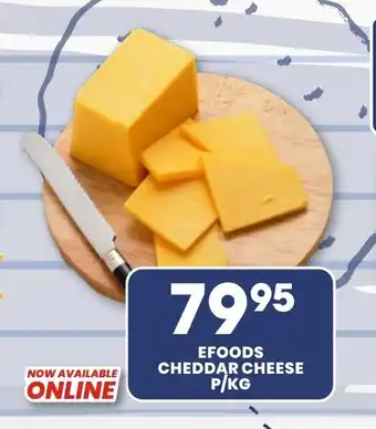 Efoods Cheddar Cheese per kg