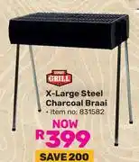 Game Expert Grill X-Large Steel Charcoal Braai 831582 offer
