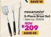 Game Megamaster 3 Piece Braai Set 731576 offer