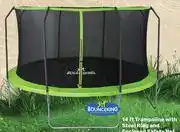 Game Bounceking 12 Ft Trampoline With Steel Ring & Enclosed Safety Net 850022352 offer