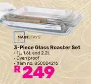 Game Mainstays 3 Piece Glass Roaster Set 850024216 offer