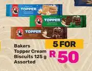 Game Bakers Topper Cream Biscuits Assorted-For 5 x 125g offer