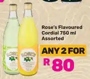Game Rose's Flavoured Cordial Assorted-For 2 x 750ml offer