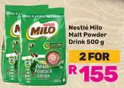 Game Nestle Milo Malt Powder Drink-For 2 x 500g offer