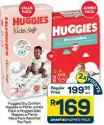Pick n Pay Huggies Dry Comfort Nappies Or Pants Jumbo Pack Or Gold Nappies Or Pants Value Pack Assorted-Per PK offer