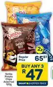 Pick n Pay Simba Potato Chips Assorted-For Any 3 x 120g offer
