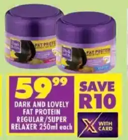 Shoprite Dark and lovely fat protein regular/ super relaxer offer