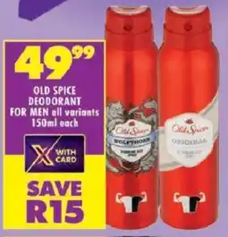Shoprite Old spice deodorant for men offer