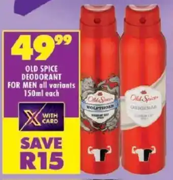 Shoprite Old spice deodorant for men offer
