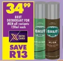 Shoprite Brut deodorant for men offer