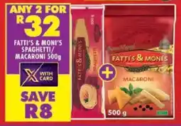 Shoprite Fatti's & moni's spaghetti/ macaroni offer