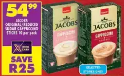 Shoprite Jacobs original/ reduced sugar cappuccino sticks offer