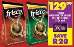 Shoprite Frisco original/ granules instant coffee offer