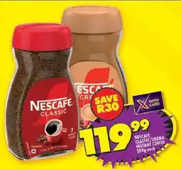 Shoprite Nescafé classic/ crema instant coffee offer