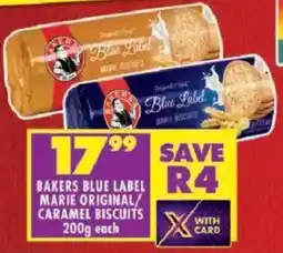 Shoprite Bakers blue label/ marie original/ caramel biscuits offer