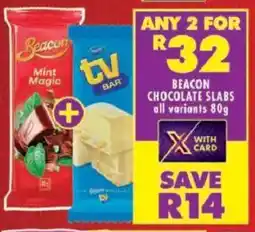 Shoprite Beacon chocolate slabs offer
