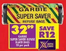 Shoprite Garbie super saver refuse black bags offer