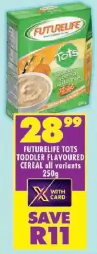 Shoprite Futurelife tots toddler flavoured cereal offer