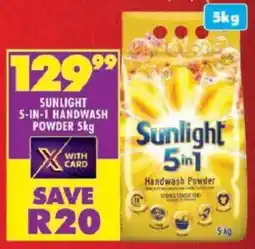 Shoprite Sunlight 5-in-1 handwash powder offer