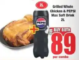 Boxer Grilled Whole Chicken & Pepsi Max Soft Drink offer
