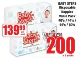 Boxer Baby Steps Disposable Nappies Value Pack offer