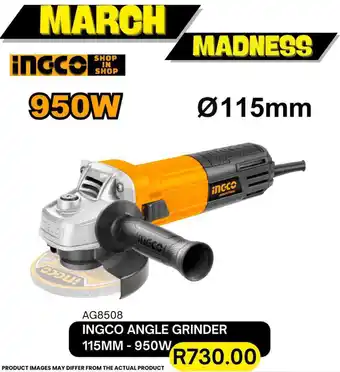 Legacy Industrial Supplies Ingco angle grinder 950w offer