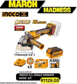 Legacy Industrial Supplies Ingco c/l angle grinder 900w kit offer