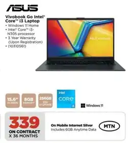 HiFi Corp Asus Vivobook Go Intel Core i3 Laptop offer