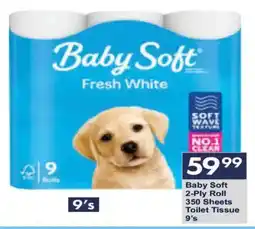 President Hyper Baby Soft 2-Ply Roll 350 Sheets Toilet Tissue offer