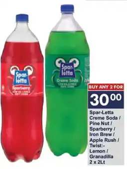 President Hyper Spar-Letta Creme Soda/ Pine Nut/ Sparberry/ Iron Brew/ Apple Rush/ Twist Lemon/ Granadilla offer