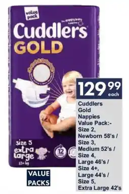 President Hyper Cuddlers Gold Nappies Value Pack offer
