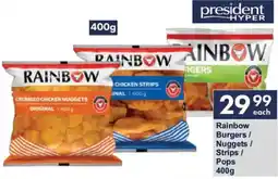 President Hyper Rainbow Burgers/ Nuggets/ Strips/ Pops offer