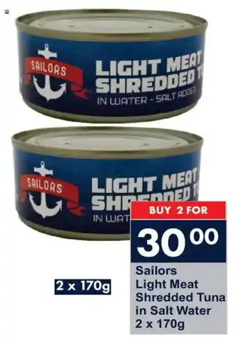 President Hyper Sailors Light Meat Shredded Tuna in Salt Water offer