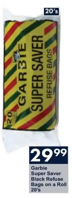 President Hyper Garbie Super Saver Black Refuse Bags on a Roll offer