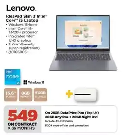 HiFi Corp Lenovo IdeaPad Slim 3 Intel Core i5 Laptop offer