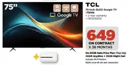 HiFi Corp TCL 75-Inch QLED Google TV offer