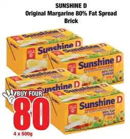 Boxer Superstores Sunshine D Original Margarine 80% Fat Spread Brick offer