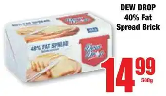Boxer Superstores Dew Drop 40% Fat Spread Brick offer
